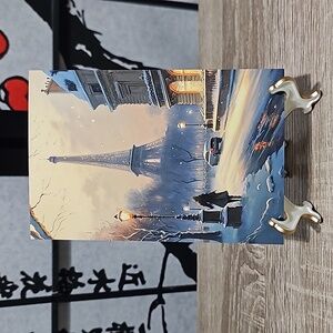 4x6 Paris Eiffel Tower Fantasy Watercolor Oil‎ Painting Wall Art Print